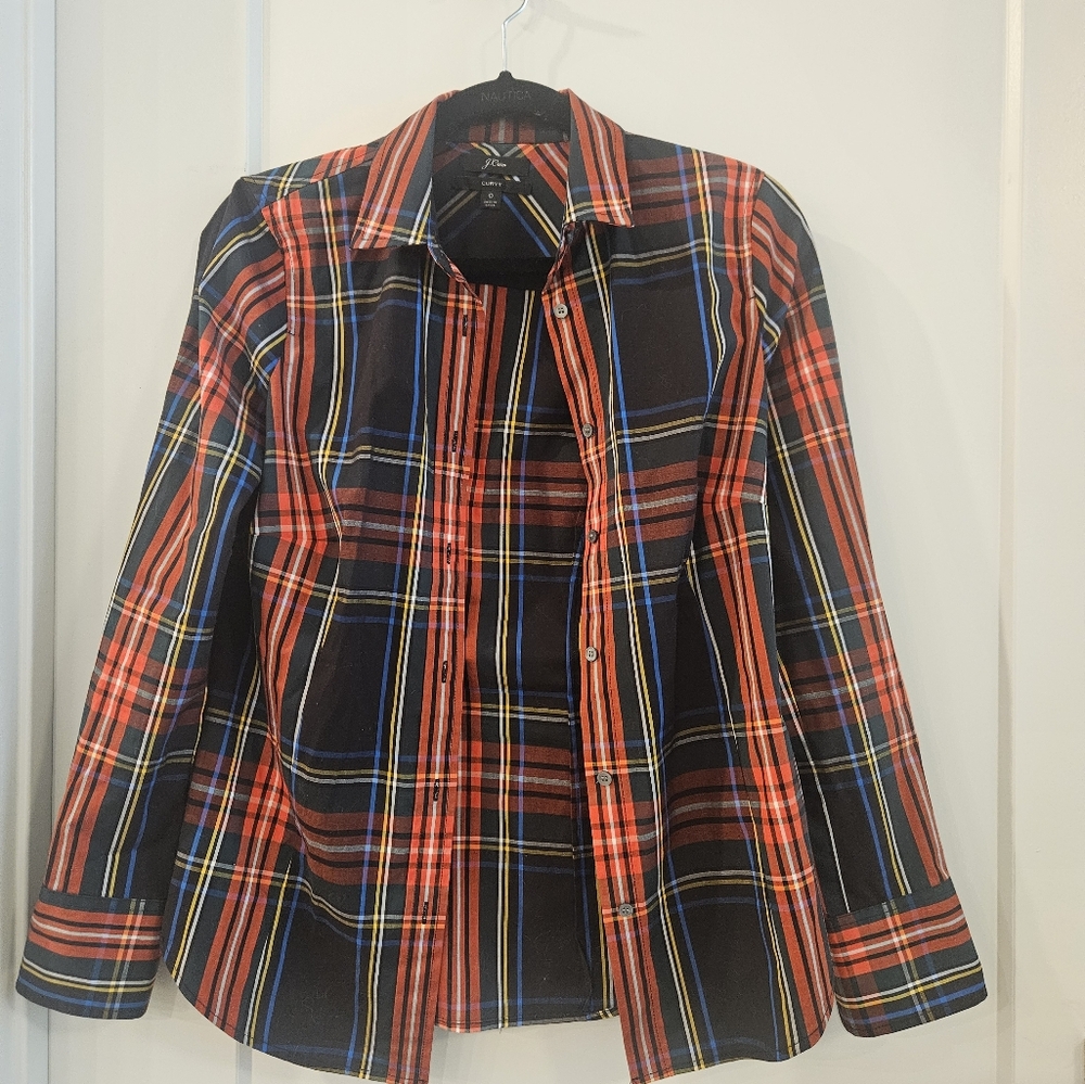 Plaid Button-Up Shirt